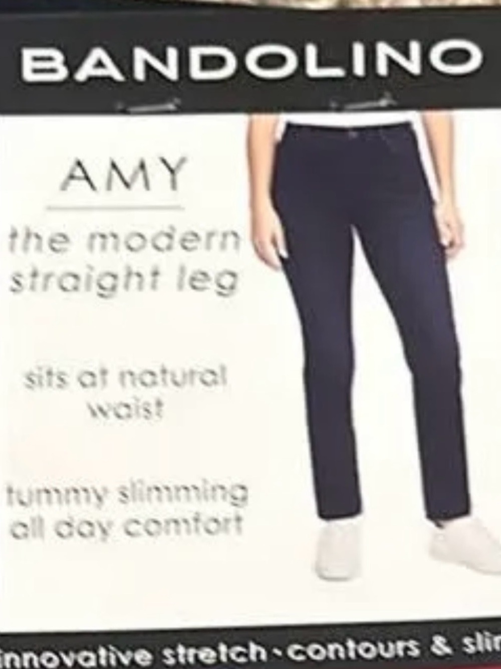 Bandolino Women's Straight Leg Dark Blue Jeans Size 8